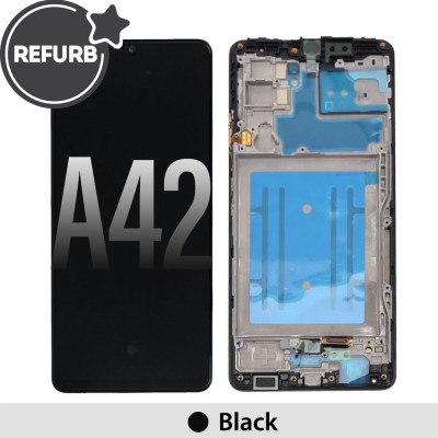REFURB OLED Screen Replacement Digitizer with Frame for Samsung Galaxy A42 5G A426 -Black