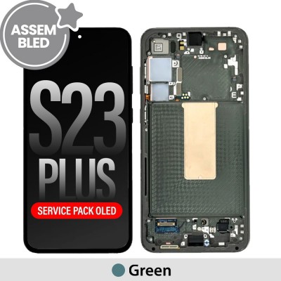 ASSEMBLED OLED Screen Replacement with Frame for Samsung Galaxy S23 Plus 5G S916B -Green