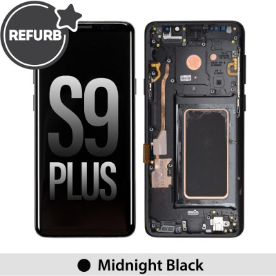 REFURB OLED Screen Replacement with Frame for Samsung Galaxy S9 Plus G965F-Midnight Black