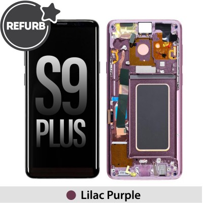 REFURB LCD Screen Replacement with Frame for Samsung Galaxy S9 Plus (Refurbished)-Lilac Purple (Purple)
