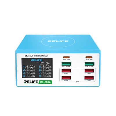 RELIFE RL-309A Digital 8-Port Charger 100W