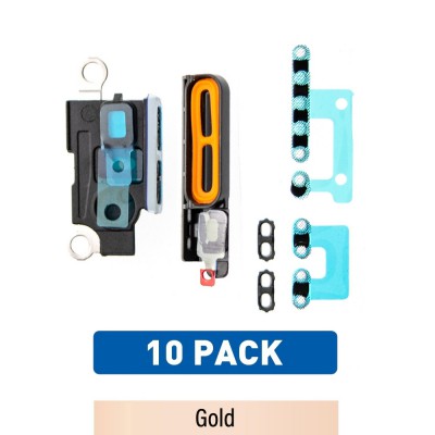 Loud Speaker & Microphone Anti-dust Mesh for iPhone 12 Pro Max-Gold (Pack of 10)