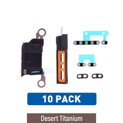 Loud Speaker & Microphone Anti-dust Mesh for iPhone 16 Pro Max -Desert Titanium (Pack of 10)