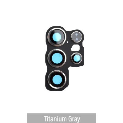 Rear Camera Lens with Bezel for Samsung Galaxy S24 Ultra-Titanium Gray