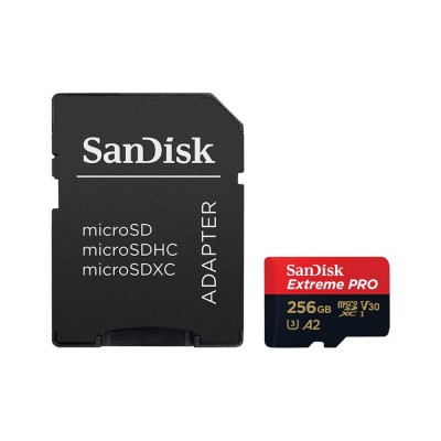 SanDisk Extreme Pro microSDXC 256GB 200MB/s With Adapter (SDSQXCD-256G)