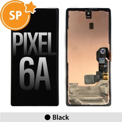 OLED Screen Replacement with Frame for Google Pixel 6a (Service Pack)-Black
