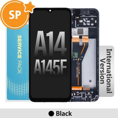 AUSTRALIAN VERSION-Samsung Galaxy A14 4G A145F LCD Screen Replacement Digitizer GH82-31185A (Service Pack)-Black (Australian  Version)