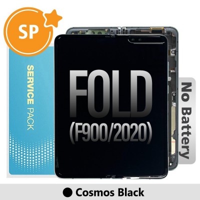 Samsung Galaxy Fold F900F Screen Digitizer with Frame Without Battery GH82-20132B (Service Pack)-Cosmos Black (Blackout issue fix: https://youtu.be/CEnwc6FKJLk)