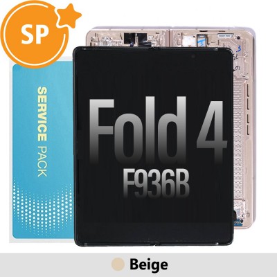 Samsung Galaxy Z Fold4 F936B Screen Digitizer Replacement with Frame GH82-29461C (Service Pack)-Beige (Blackout issue fix: https://youtu.be/CEnwc6FKJLk)