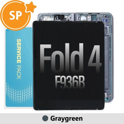 Samsung Galaxy Z Fold4 F936B LCD Screen Replacement with Frame Digitizer GH82-29461B (Service Pack)-Greygreen (Blackout issue fix: https://youtu.be/CEnwc6FKJLk)
