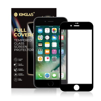 Kinglas Full Screen Black Edge Tempered Glass Screen Protector For iPhone 7 / 8 / SE (2020) / SE (2022)