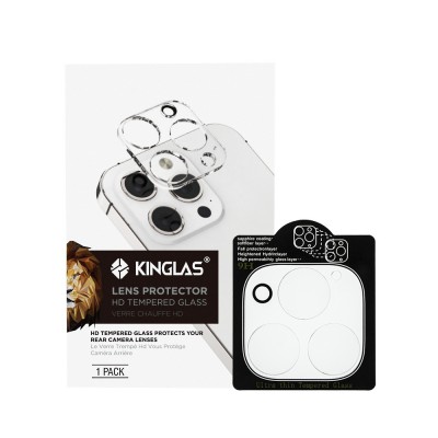 Kinglas Back Camera Lens HD Tempered Glass for iPhone 16 Pro / 16 Pro Max / 14 Pro / 14 Pro Max