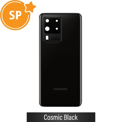 Rear Cover Glass For Samsung Galaxy S20 Ultra G988 GH82-22217A (Service Pack)-Cosmic Black