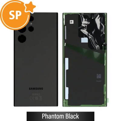 Rear Cover Glass For Samsung Galaxy S22 Ultra 5G S908B GH82-27457A (Service Pack)-Phantom Black