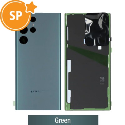 Rear Cover Glass For Samsung Galaxy S22 Ultra S908B GH82-27457D (Service Pack)-Green