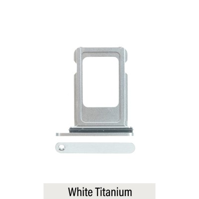 Single SIM Card Tray for iPhone 15 Pro / 15 Pro Max-White