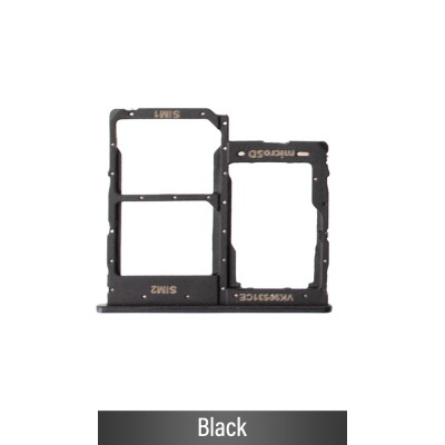 Dual SIM Card Tray for Samsung Galaxy A40 A405F-Black (Not for AU)