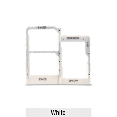 Dual SIM Card Tray for Samsung Galaxy A41 A415F-White (Not for AU)