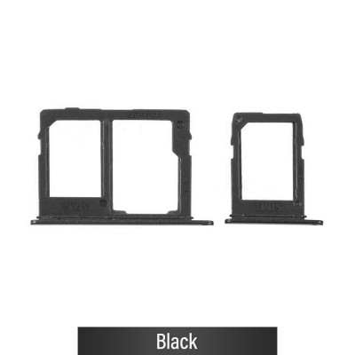 Dual SIM Card Tray for Samsung Galaxy A6 (2018) A600F / A6 Plus (2018) A605F-Black (Not for AU)