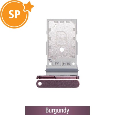 SIM Card Tray for Samsung Galaxy S22 Ultra S908B GH98-47138B (Service Pack)-Burgundy