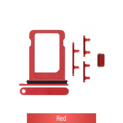 SIM Card Tray and Side Button for iPhone 12 mini-Red