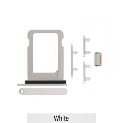 SIM Card Tray and Side Button for iPhone 12 mini-White