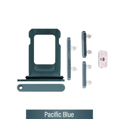 Single SIM Card Tray and Side Button for iPhone 12 Pro / 12 Pro Max-Blue