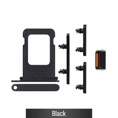 SIM Card Tray and Side Button for iPhone 13-Black