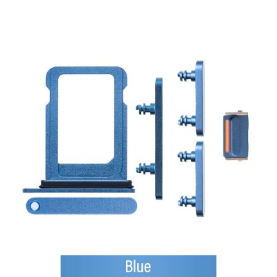SIM Card Tray and Side Button for iPhone 13 mini-Blue