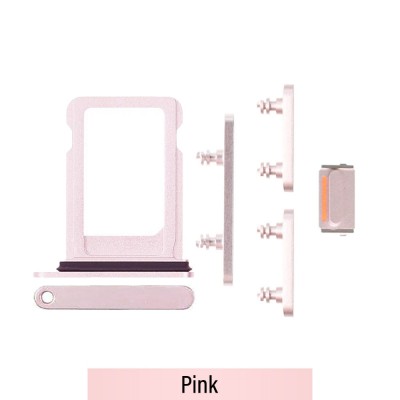 SIM Card Tray and Side Button for iPhone 13 mini-Pink