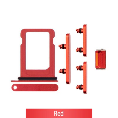 SIM Card Tray and Side Button for iPhone 13 mini-Red