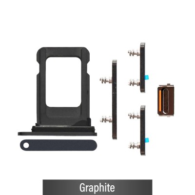 SIM Card Tray and Side Button for iPhone 13 Pro / 13 Pro Max-Graphite