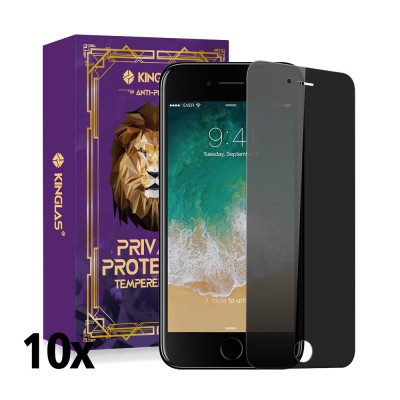 Kinglas 10 Packs Privacy Tempered Glass Screen Protector For iPhone 7 / 8