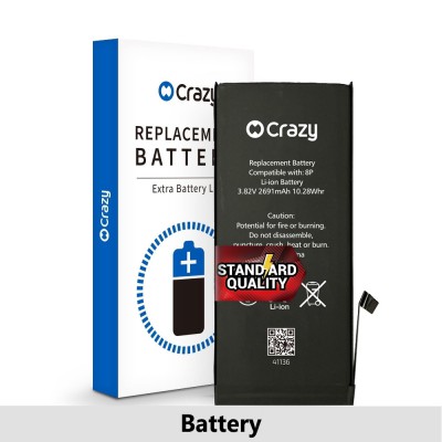 iPhone 8 Plus Replacement Battery with Adhesive Strips 2691mAh (Standard Quality + TI CHIP: 27546)