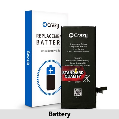iPhone 6 Replacement Battery with Adhesive Strips 1810mAh (Standard Quality + TI CHIP: 27546)