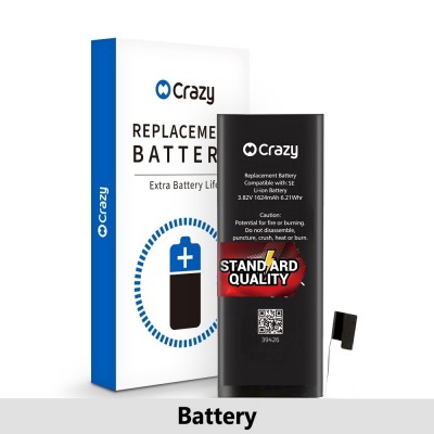 iPhone SE Replacement Battery with Adhesive Strips 1624mAh (Standard Quality + TI CHIP: 27546)