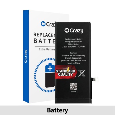 iPhone XR Replacement Battery with Adhesive Strips 2942mAh (Standard Quality + TI CHIP: 27546)