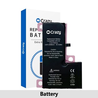 iPhone XS Replacement Battery with Adhesive Strips 2658mAh (Standard Quality+SinoWealth Solution)
