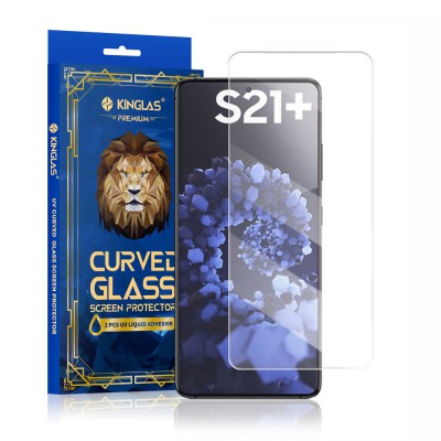Kinglas 3D Curved UV Tempered Glass Screen Protector For Samsung Galaxy S21 Plus (2 PCS UV Liquid Adhesive)