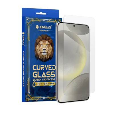 Kinglas 3D Curved UV Tempered Glass Screen Protector For Samsung Galaxy S24 Plus / S25 Plus (2 PCS UV Liquid Adhesive)