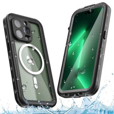 Redpepper Dot+ IP68 Waterproof Case with Magnetic Ring for iPhone 15 Magsafe
