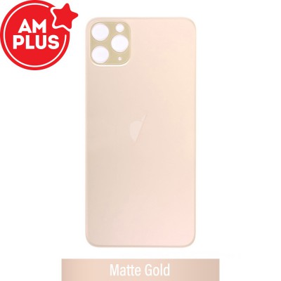 AMPLUS Rear Glass With 3M Adhesive Replacement for iPhone 11 Pro Max-Matte Gold