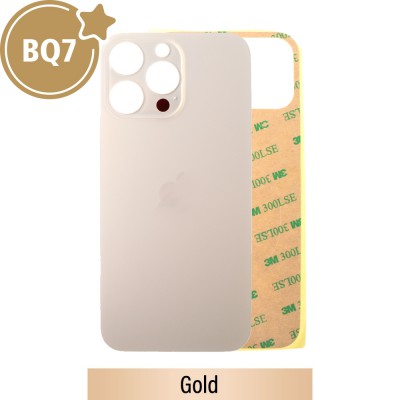 BQ7 Rear Glass With 3M Adhesive Replacement for iPhone 14 Pro Max-Gold