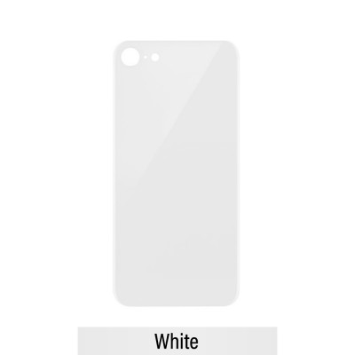 Rear Glass With 3M Adhesive Replacement for iPhone 8 (NO LOGO)-White