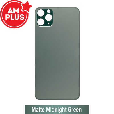 AMPLUS Rear Glass With 3M Adhesive Replacement for iPhone 11 Pro (NO LOGO)-Midnight Green