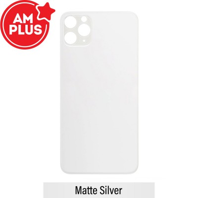 AMPLUS Rear Glass With 3M Adhesive Replacementfor iPhone 11 Pro (NO LOGO)-Matte Silver
