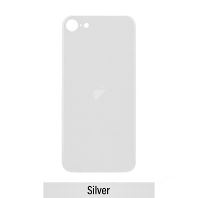 Rear Glass With 3M Adhesive Replacement for iPhone SE (2020)-Silver