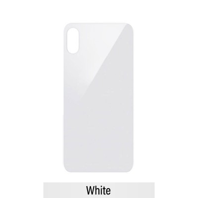 Rear Glass With 3M Adhesive Replacement for iPhone XS Max (NO LOGO)-White