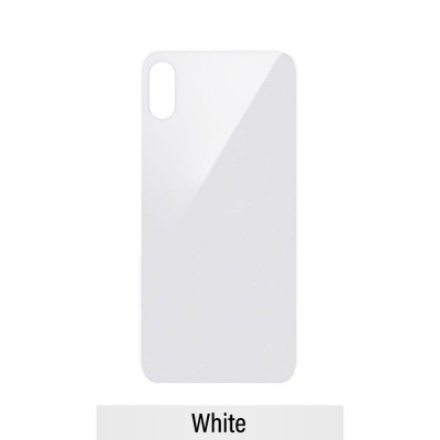 Rear Glass With 3M Adhesive Replacement for iPhone XS (NO LOGO)-White