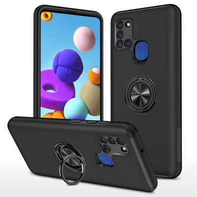 Magnetic Ring Holder Shockproof Cover Case for Samsung Galaxy A21S